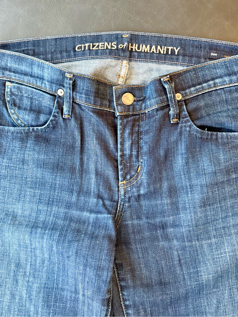 EUC Citizens of Humanity 27 Dani Cropped Straight Leg Blue Denim Jeans